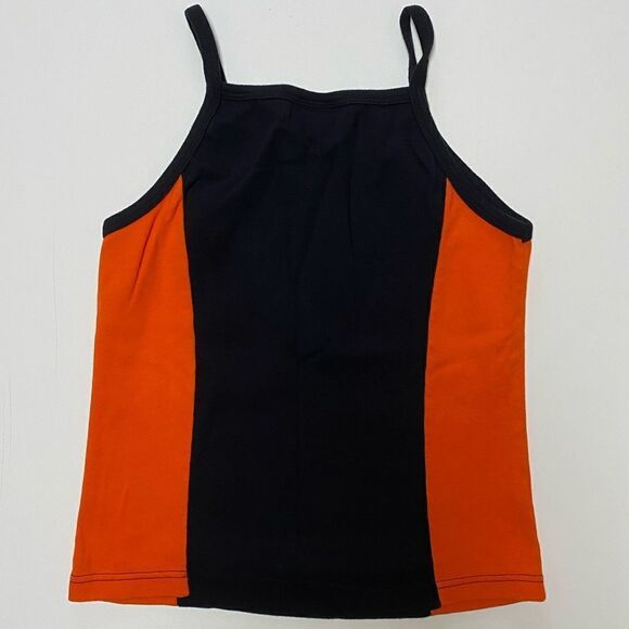 Bikers Edge Women’s Thunder Beach Embellished Black and Orange Tank Top - Picture 4 of 9